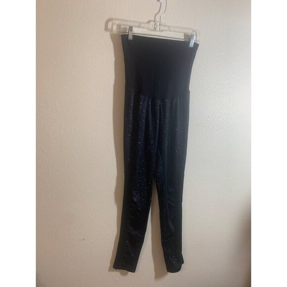 Motherhood Maternity Pants - Motherhood Maternity Athletic Leggings with Belly Band Womens Small Black AC7